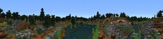 Panorama of the Minecraft Bedrock Marketplace product Halfling Hollow created by Monster Egg Studios.