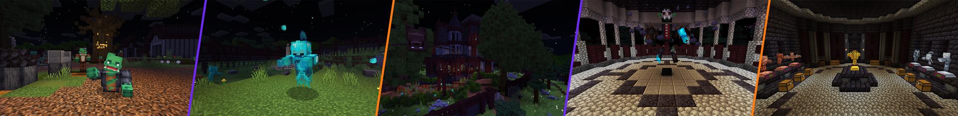 Panorama of the Minecraft Bedrock Marketplace product Hallowed Escape created by Monster Egg Studios.