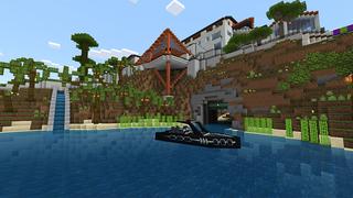 Screenshot of the Minecraft Bedrock Marketplace product Mansion Secret Base created by Monster Egg Studios.