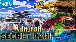 Thumbnail of the Minecraft Bedrock Marketplace product Mansion Secret Base created by Monster Egg Studios.