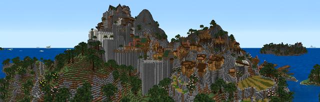 Panorama of the Minecraft Bedrock Marketplace product Medieval Roleplay created by Monster Egg Studios.