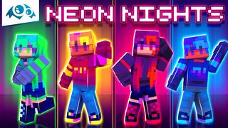 Thumbnail of the Minecraft Bedrock Marketplace product Neon Nights created by Monster Egg Studios.