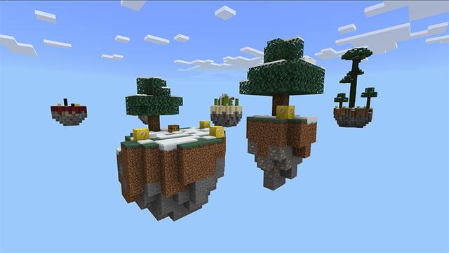 Screenshot of the Minecraft Bedrock Marketplace product New Year Lucky Skyblock created by Monster Egg Studios.
