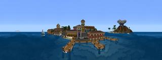 Panorama of the Minecraft Bedrock Marketplace product Ocean Retreat created by Monster Egg Studios.
