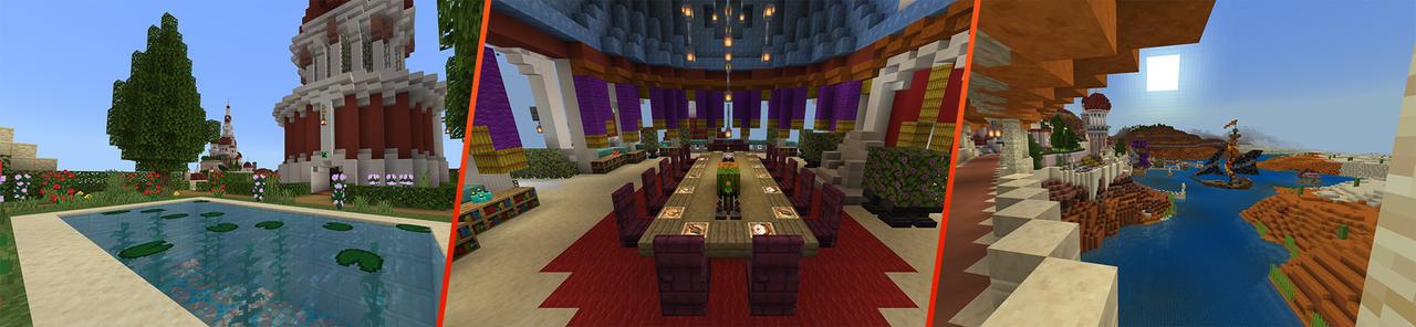 Panorama of the Minecraft Bedrock Marketplace product Okaeus Bay created by Monster Egg Studios.