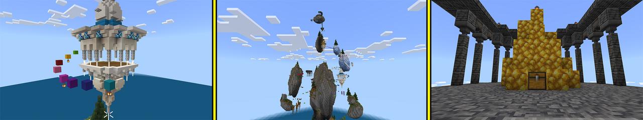 Panorama of the Minecraft Bedrock Marketplace product Parkour Monoliths created by Monster Egg Studios.