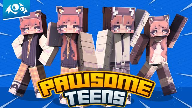Thumbnail of the Minecraft Bedrock Marketplace product Pawsome Teens created by Monster Egg Studios.