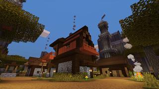 Screenshot of the Minecraft Bedrock Marketplace product Ridgedale created by Monster Egg Studios.