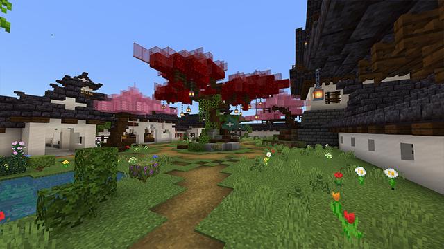 Screenshot of the Minecraft Bedrock Marketplace product Samurai Sanctuary created by Monster Egg Studios.