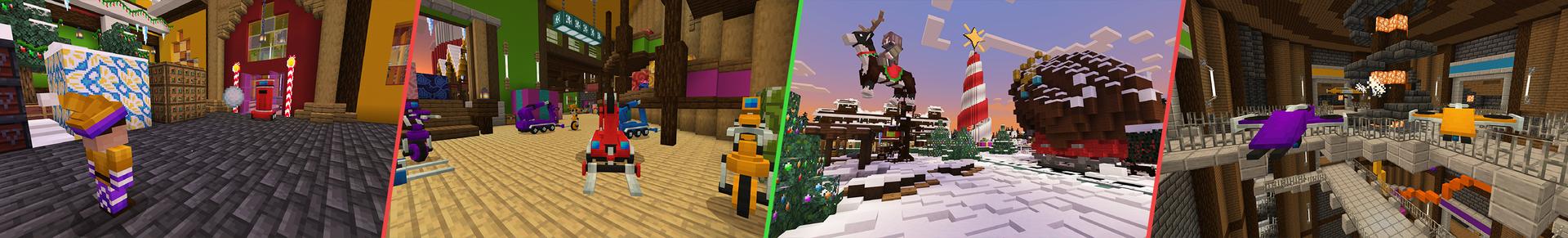 Panorama of the Minecraft Bedrock Marketplace product Save the Holidays! created by Monster Egg Studios.