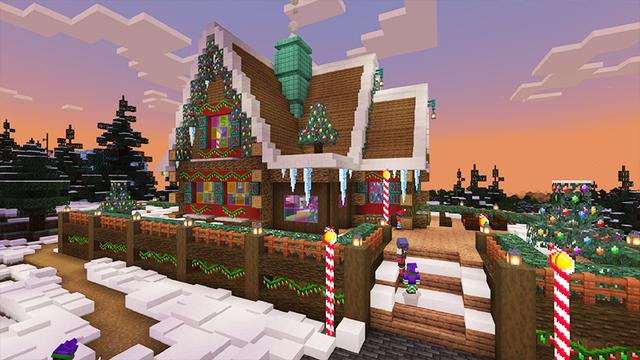 Screenshot of the Minecraft Bedrock Marketplace product Save the Holidays! created by Monster Egg Studios.