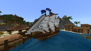 Screenshot of the Minecraft Bedrock Marketplace product Seaport created by Monster Egg Studios.