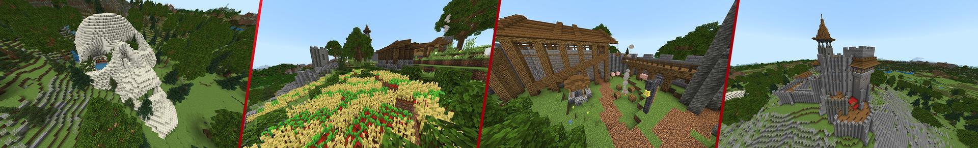 Panorama of the Minecraft Bedrock Marketplace product Skull Keep created by Monster Egg Studios.
