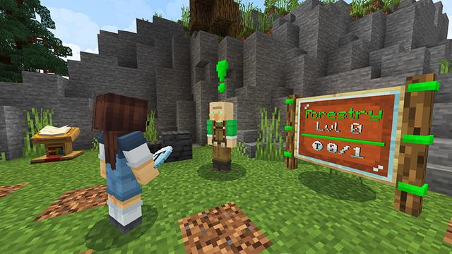 Screenshot of the Minecraft Bedrock Marketplace product Skyblock Tycoon+ created by Monster Egg Studios.