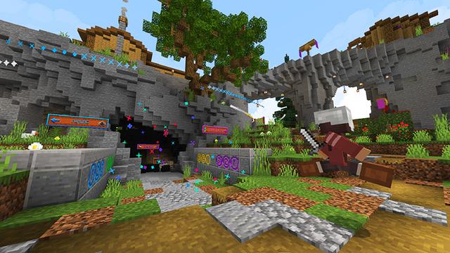 Screenshot of the Minecraft Bedrock Marketplace product Skyblock Tycoon+ created by Monster Egg Studios.