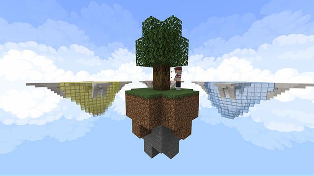 Screenshot of the Minecraft Bedrock Marketplace product Skyblock Tycoon created by Monster Egg Studios.
