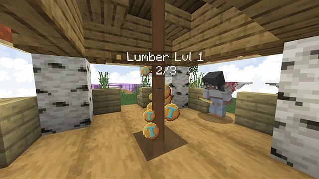 Screenshot of the Minecraft Bedrock Marketplace product Skyblock Tycoon created by Monster Egg Studios.