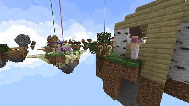 Screenshot of the Minecraft Bedrock Marketplace product Skyblock Tycoon created by Monster Egg Studios.