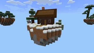 Screenshot of the Minecraft Bedrock Marketplace product Snowy Skyblock created by Monster Egg Studios.