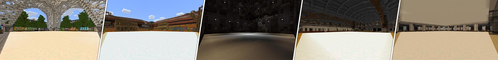 Panorama of the Minecraft Bedrock Marketplace product Spleef created by Monster Egg Studios.