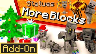 Thumbnail of the Minecraft Bedrock Marketplace product More Blocks Statues Add-On created by MrAniman2.