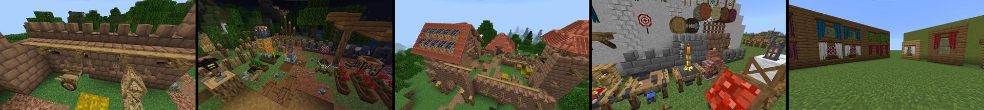 Panorama of the Minecraft Bedrock Marketplace product More Custom Blocks Add-On created by MrAniman2.