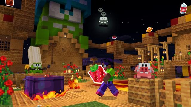 Screenshot of the Minecraft Bedrock Marketplace product Cut the Rope created by Mush Co.