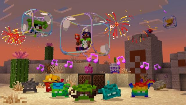 Screenshot of the Minecraft Bedrock Marketplace product Cut the Rope created by Mush Co.
