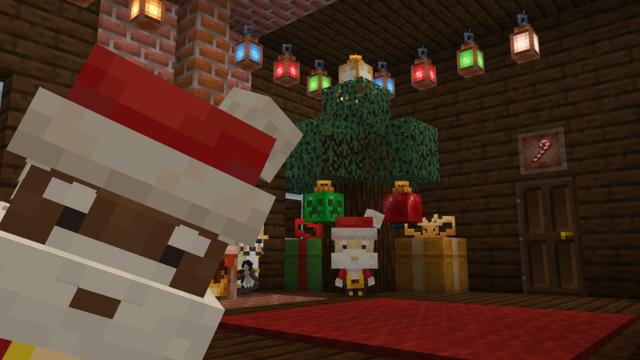 Screenshot of the Minecraft Bedrock Marketplace product Holiday Helpers created by Mush Co.
