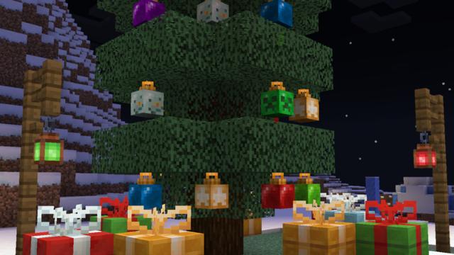Screenshot of the Minecraft Bedrock Marketplace product Holiday Helpers created by Mush Co.