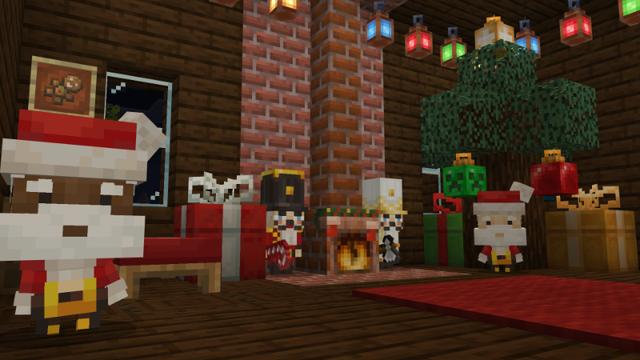 Screenshot of the Minecraft Bedrock Marketplace product Holiday Helpers created by Mush Co.