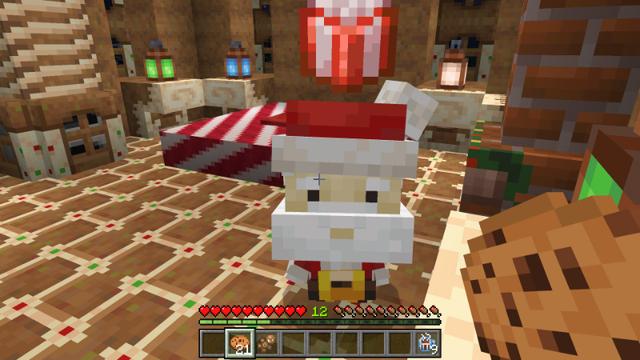 Screenshot of the Minecraft Bedrock Marketplace product Holiday Helpers created by Mush Co.