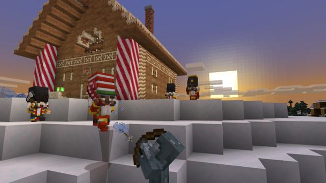 Screenshot of the Minecraft Bedrock Marketplace product Holiday Helpers created by Mush Co.