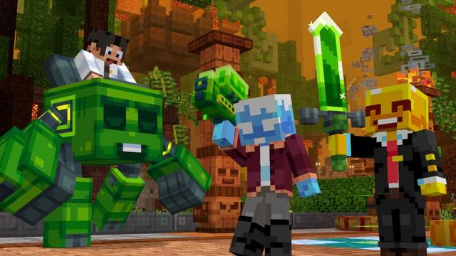 Screenshot of the Minecraft Bedrock Marketplace product One Slime Block Adventure created by Mush Co.
