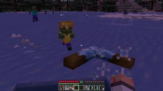 Screenshot of the Minecraft Bedrock Marketplace product Survival Boomerangs created by Mush Co.