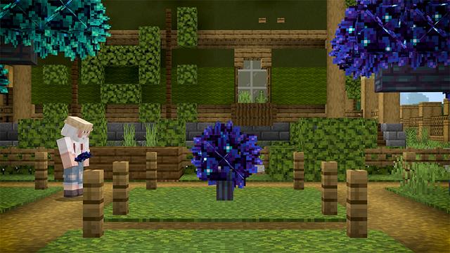 Screenshot of the Minecraft Bedrock Marketplace product CUSTOM TREES created by Mythicus.