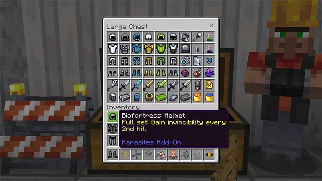 Screenshot of the Minecraft Bedrock Marketplace product PARASITE OUTBREAK Add-On created by Mythicus.