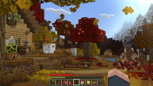 Screenshot of the Minecraft Bedrock Marketplace product Realistic Seasons Add-On created by Mythicus.