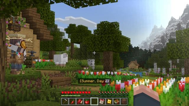 Screenshot of the Minecraft Bedrock Marketplace product Realistic Seasons Add-On created by Mythicus.