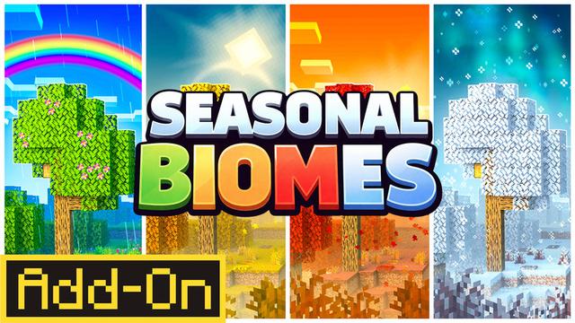 Thumbnail of the Minecraft Bedrock Marketplace product Add-On Biomas Sazonais created by Mythicus.