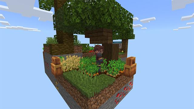 Screenshot of the Minecraft Bedrock Marketplace product SKYBLOCK+ created by Mythicus.