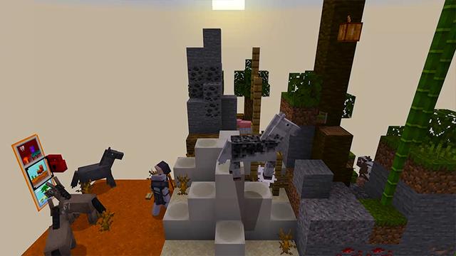 Screenshot of the Minecraft Bedrock Marketplace product SKYBLOCK+ created by Mythicus.