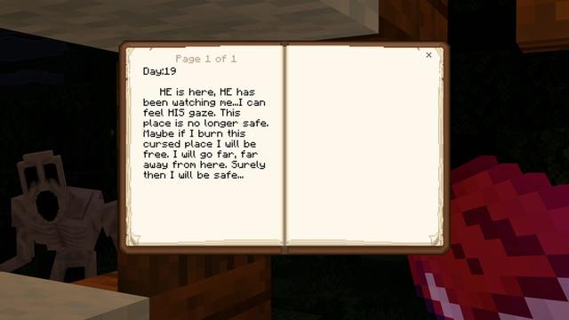 Screenshot of the Minecraft Bedrock Marketplace product The One Who Watches Add-On created by Mythicus.