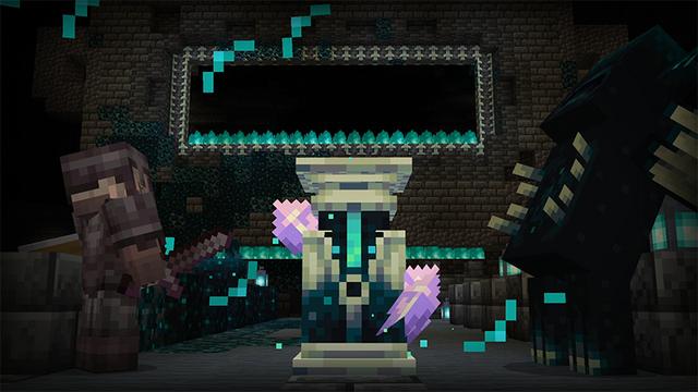 Screenshot of the Minecraft Bedrock Marketplace product Warpstones Add-On created by Mythicus.