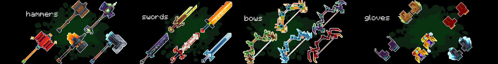 Panorama of the Minecraft Bedrock Marketplace product Weapons Mashup created by Mythicus.