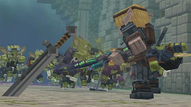 Screenshot of the Minecraft Bedrock Marketplace product Weapons Mashup created by Mythicus.