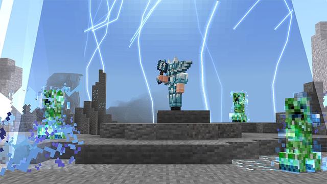 Screenshot of the Minecraft Bedrock Marketplace product Weapons + Tools Add-On created by Mythicus.