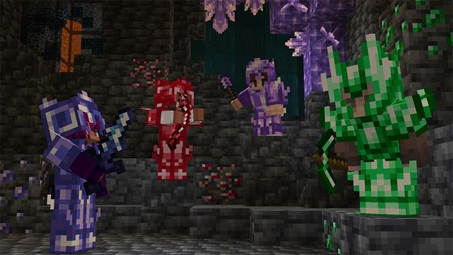 Screenshot of the Minecraft Bedrock Marketplace product Weapons + Tools Add-On created by Mythicus.