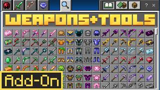 Thumbnail of the Minecraft Bedrock Marketplace product Armas + Herramientas Add-On created by Mythicus.