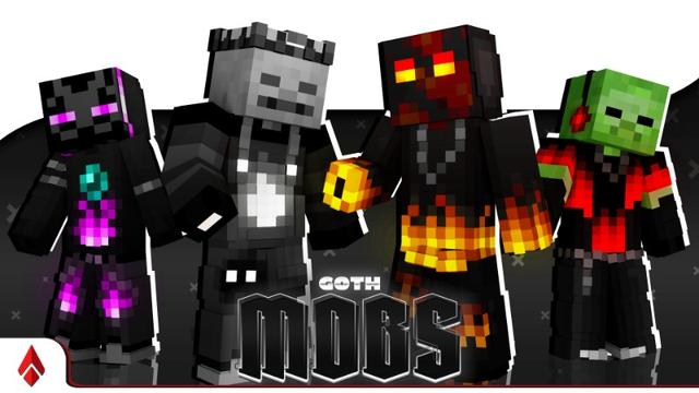 Thumbnail of the Minecraft Bedrock Marketplace product Goth Mobs created by Netherfly.